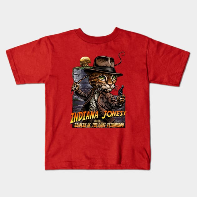 Indiana Jonesy Kids T-Shirt by ChetArt